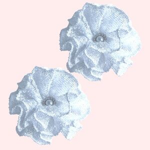 Elegant White Girls Hair Clips